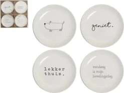 Gusta - Gebaksbordjes - ø 15 Cm - Set 4 Stuks - Porselein - Wit -Heng Kookserie Winkel 1200x906 3