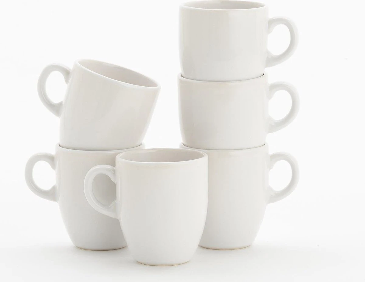 Lite-Body Hermes Koffie beker - 200 ml - Set van 6 - Wit Lite-Body Hermes Koffie Beker - 200 Ml - Set Van 6 - Wit -Heng Kookserie Winkel 1200x927 2