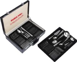 Swiss Pro+ Bestekset In Koffer-72 Delig-12 Persoons-Zwitsers Kwaliteit-Complete Set-100% Roestvrijstaal-Modern -Heng Kookserie Winkel 1200x967