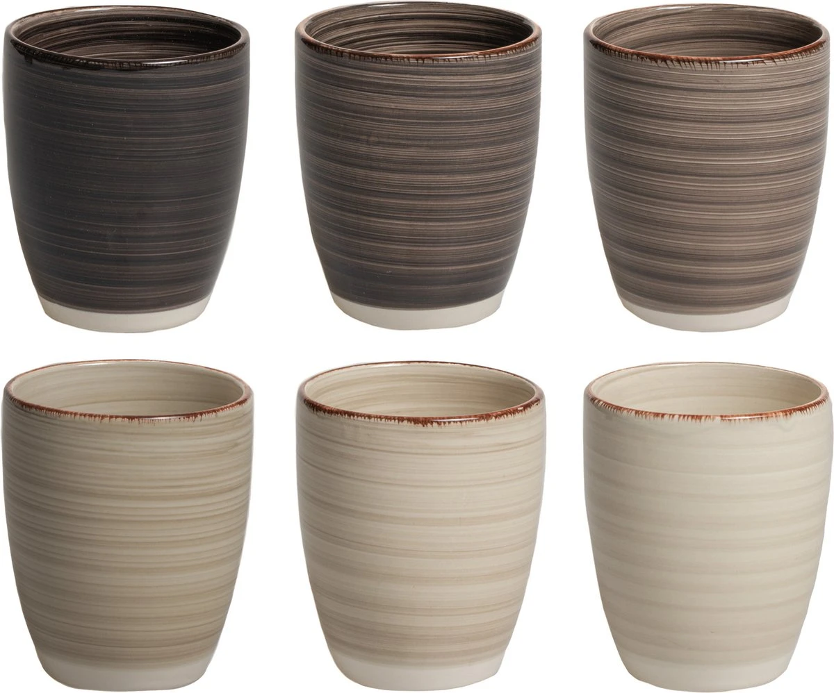 Studio Tavola Bekers Vintage Loft 350 ml - 6 Stuks Studio Tavola Bekers Vintage Loft 350 Ml - 6 Stuks -Heng Kookserie Winkel