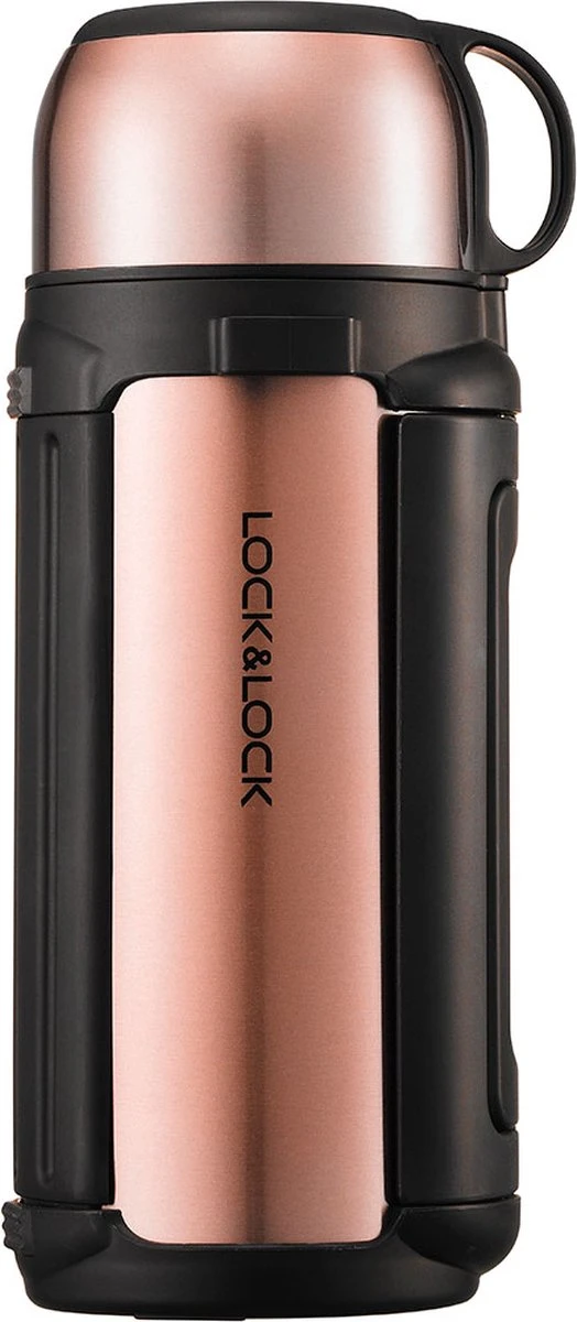 Lock&Lock Thermoskan - Isoleerkan - Thee en Koffie - Lekvrij - 1,5 liter - RVS - Inklapbaar handvat - Koper Roze Lock&Lock Thermoskan - Isoleerkan - Thee En Koffie - Lekvrij - 1,5 Liter - RVS - Inklapbaar Handvat - Koper Roze -Heng Kookserie Winkel