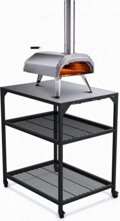 Ooni - Tafel - Medium - Pizza Tafel - 60x80x 90cm - RVS - Zwart -Heng Kookserie Winkel 654x1200 1