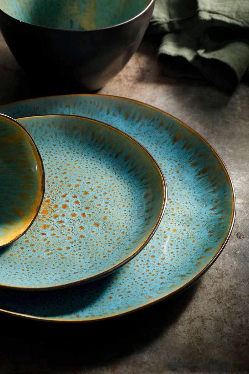 Palmer Serviesset Lotus Stoneware 6-persoons 24-delig Zwart Turquoise Palmer Serviesset Lotus Stoneware 6-persoons 24-delig Zwart Turquoise -Heng Kookserie Winkel 800x1200 5