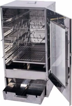 2-L Home & Garden XL Rookoven - RVS - 80x40x28 Cm - 3 Etages -Heng Kookserie Winkel 824x1200