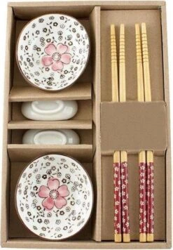 Winkrs | 2 Persoons Japanse Sushi Servies Set (rood) Met Eetstokjes, Kommetjes En Opleggers Voor Stokjes -Heng Kookserie Winkel 832x1200
