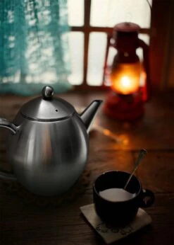 Vaja Valerie - Theepot Met Filter - Dubbelwandig - RVS - 1.2L -Heng Kookserie Winkel 857x1200