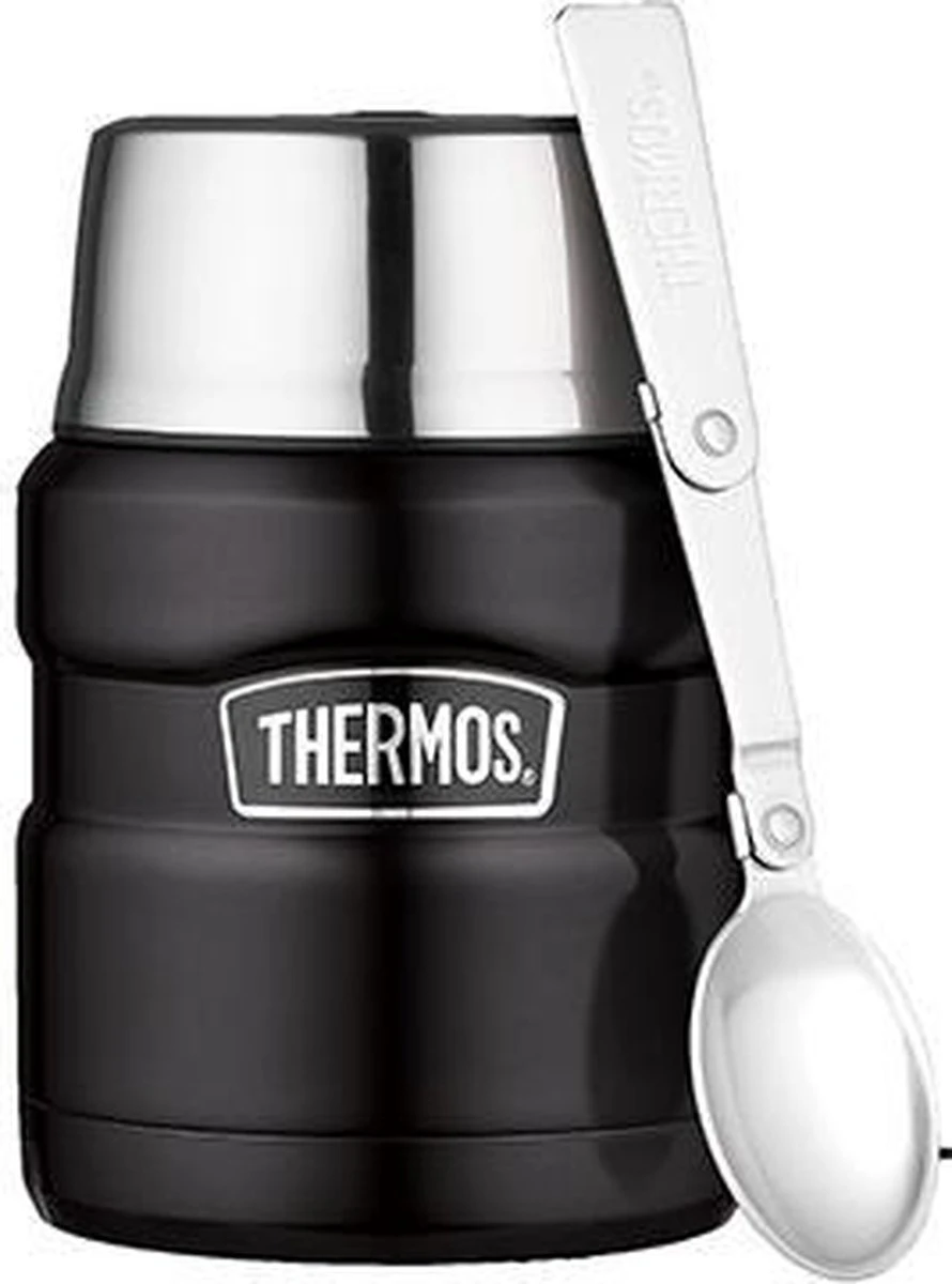 Thermos King voedseldrager - 47 cl - Mat zwart Thermos King Voedseldrager - 47 Cl - Mat Zwart -Heng Kookserie Winkel